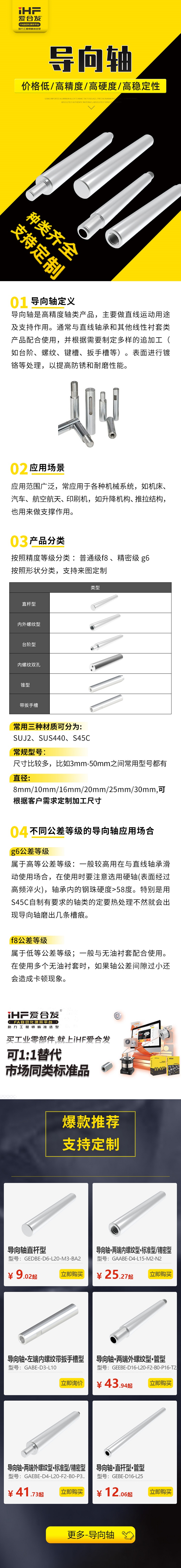 帶你了解不同公差等級的導向軸應用場合！